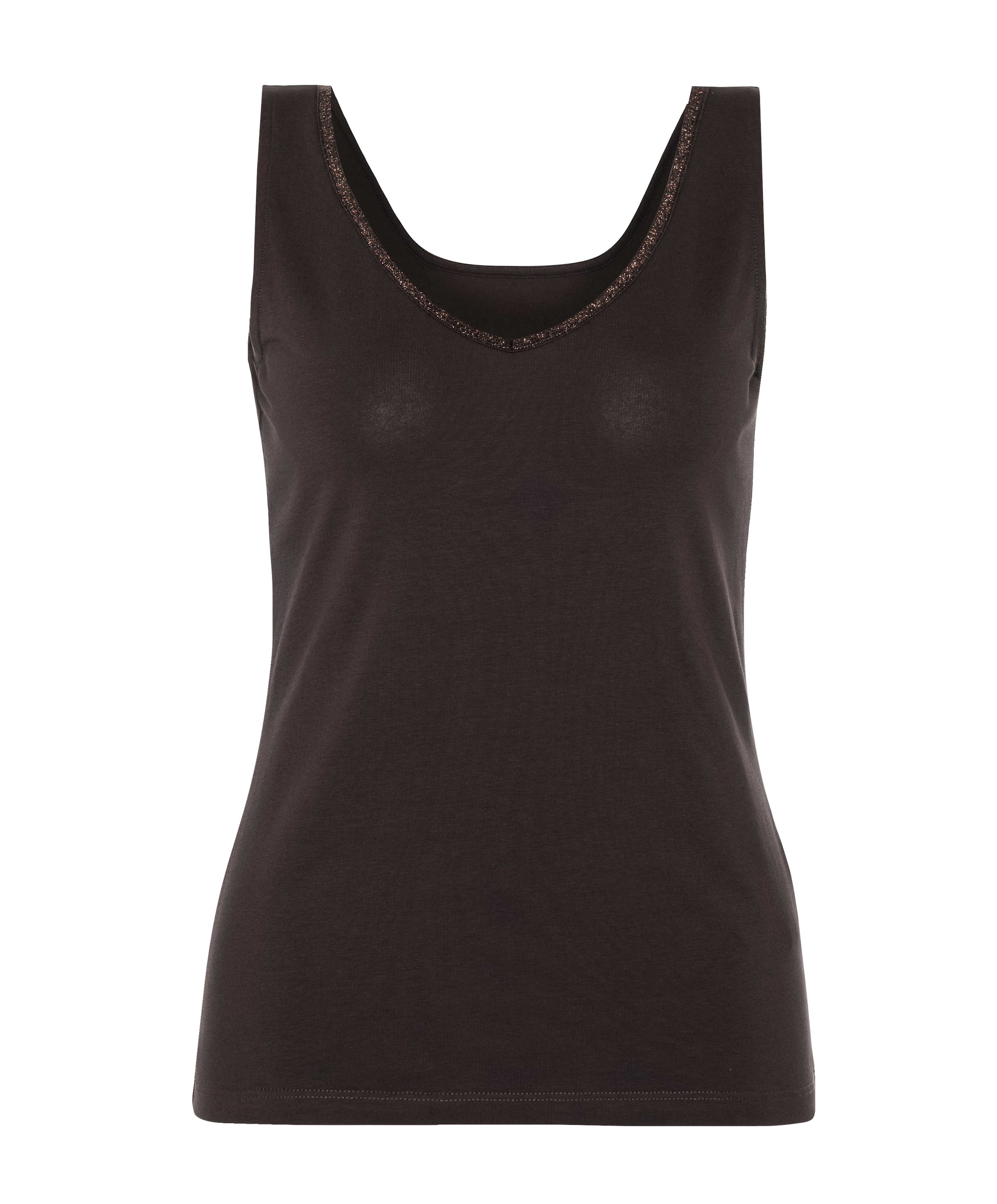 Dames top bruin