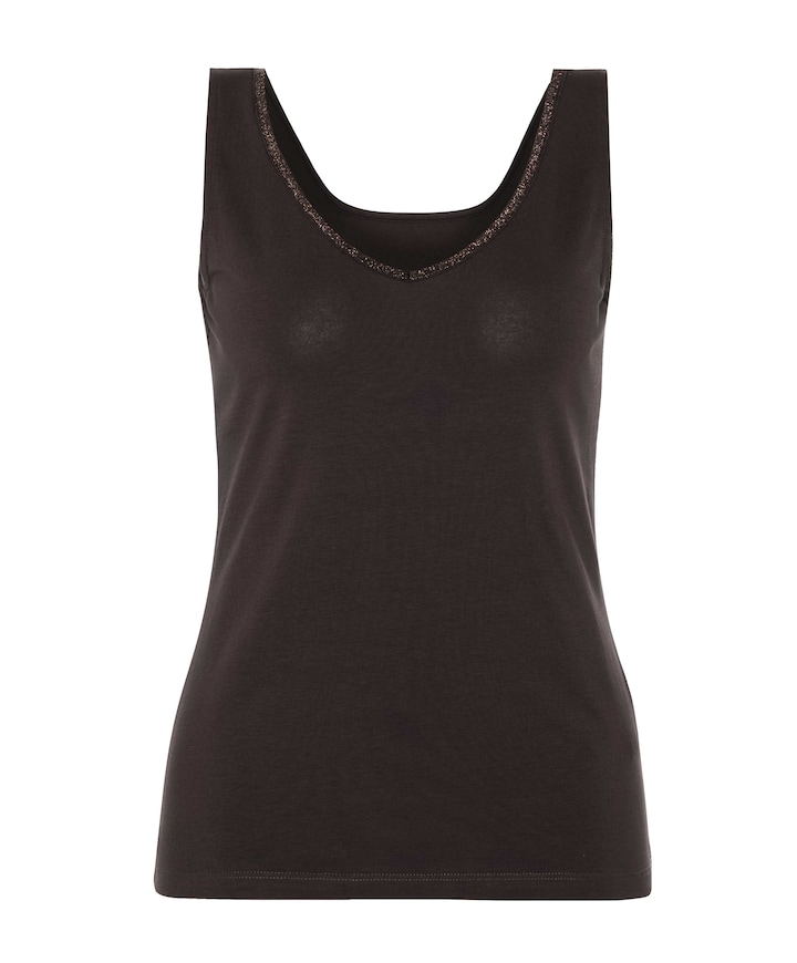 Dames top bruin