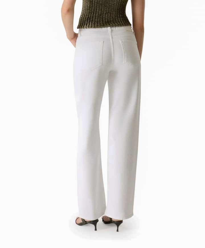 wide leg jeans dames jeans wit