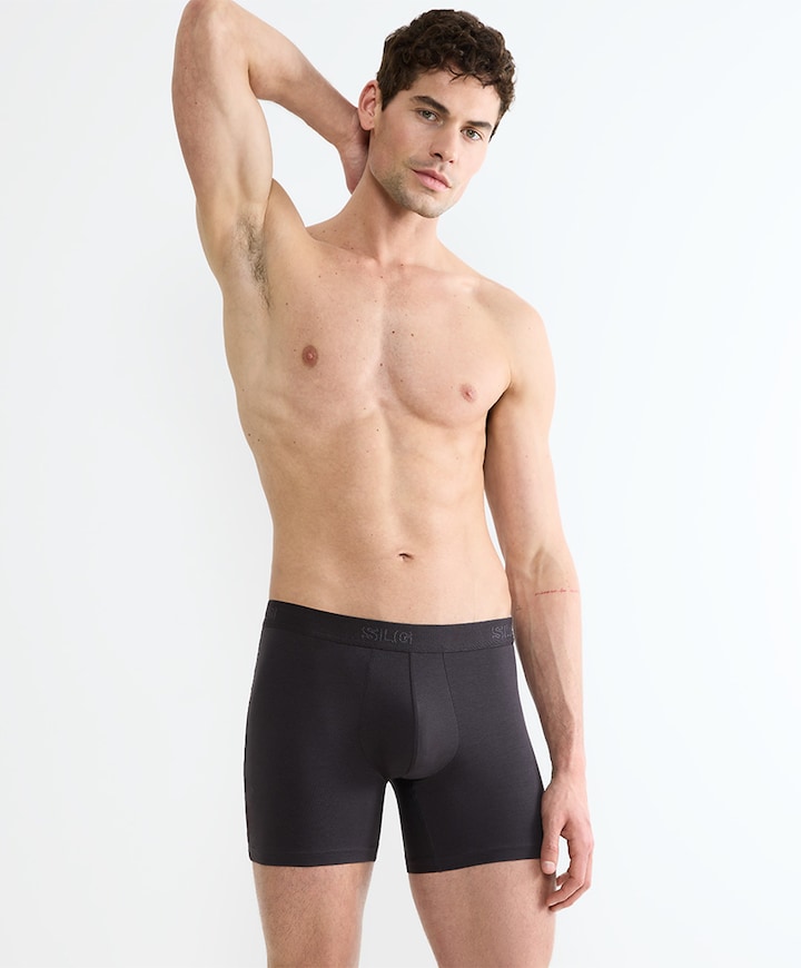 Heren boxershort grijs