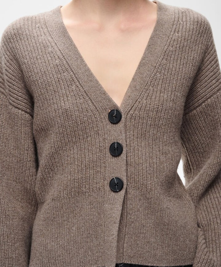 Dames vest bruin