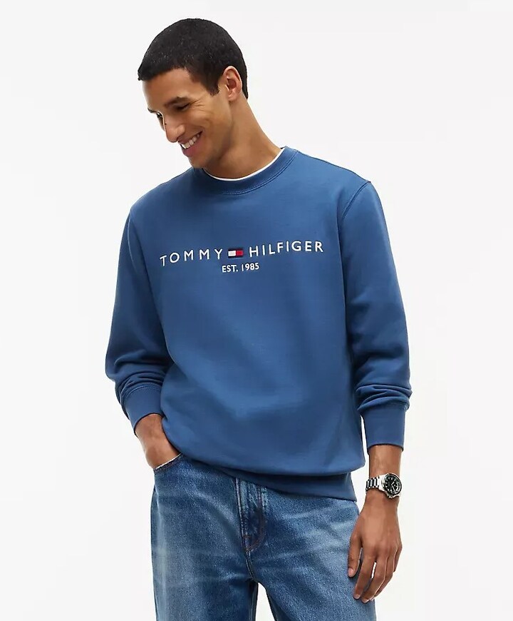 Heren sweater blauw