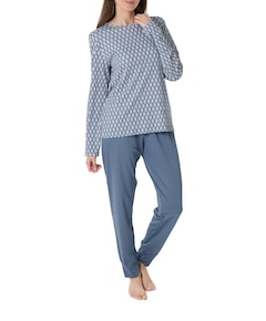 Dames pyjamaset blauw