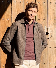 Heren overshirt bruin