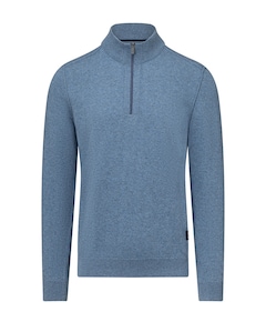 Heren trui met rits blauw