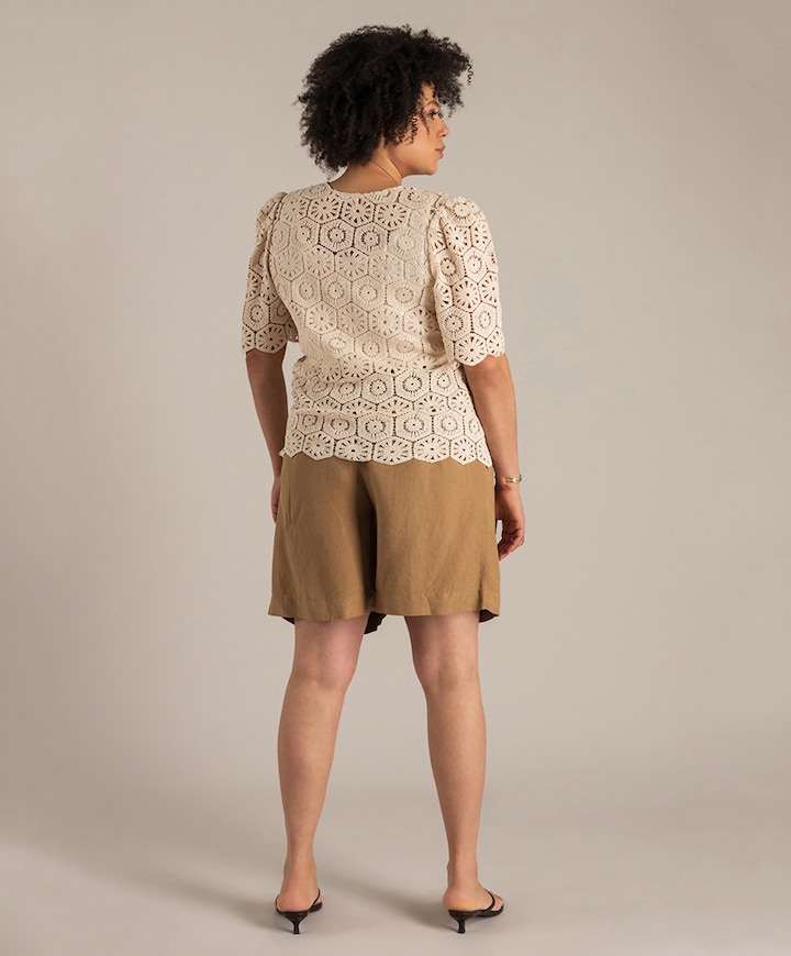 Dames vest beige