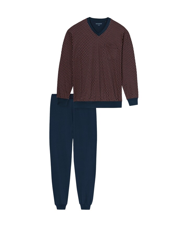 Heren pyjamaset bruin