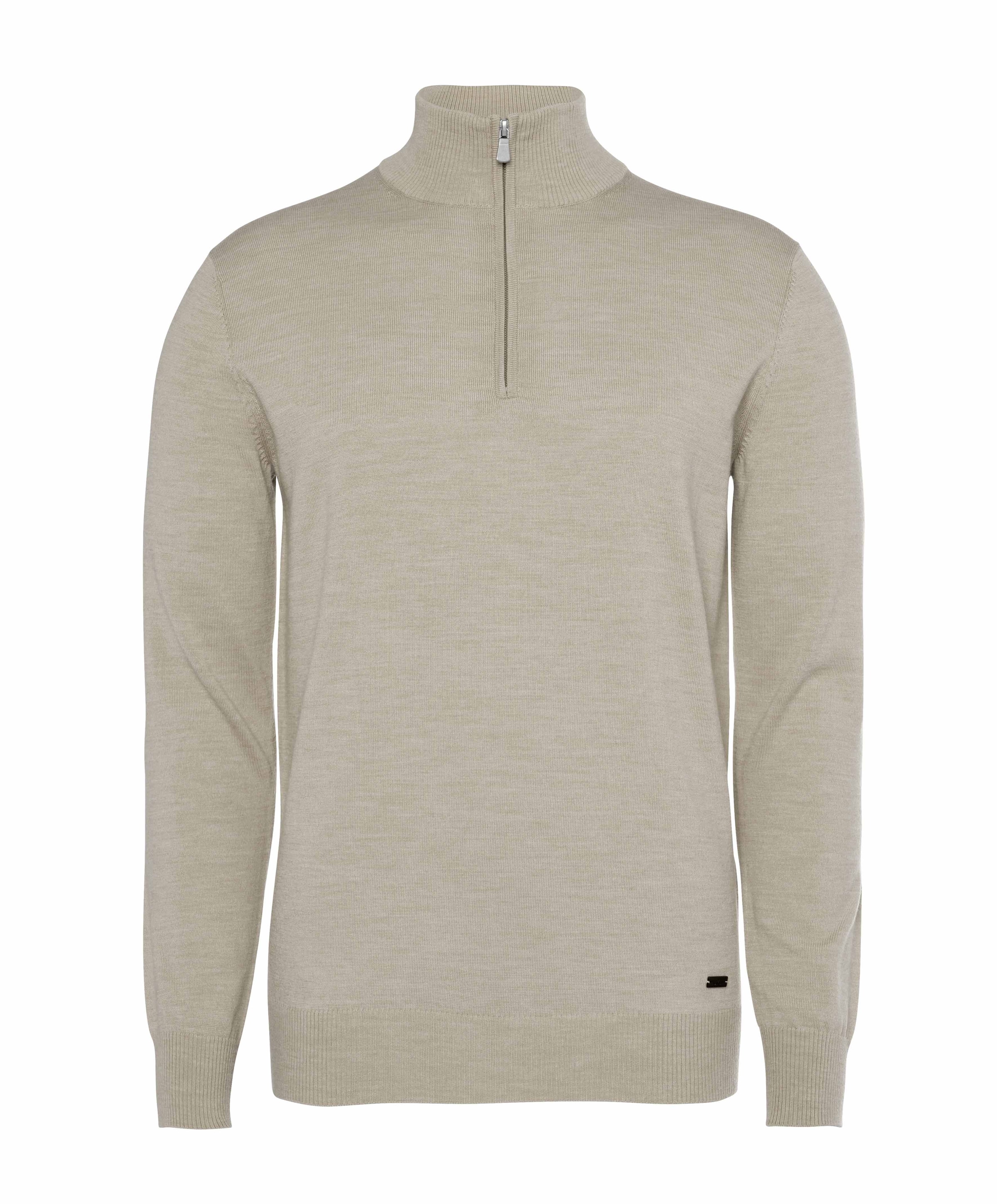 Trui met rits beige