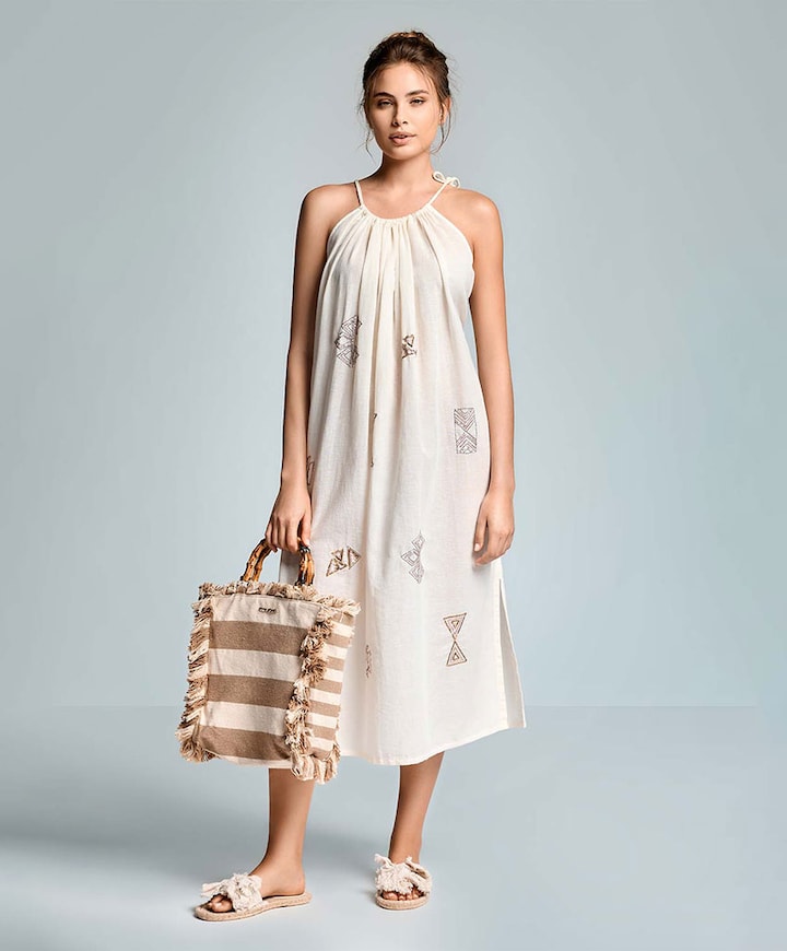 Dames jurk beige