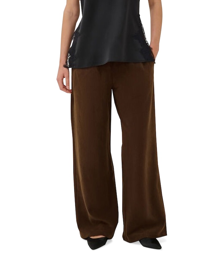 MWDora Wide dames broek bruin