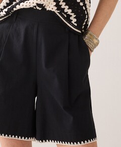 Cotton dames korte broek zwart