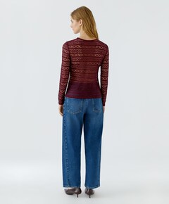 Dames longsleeve rood