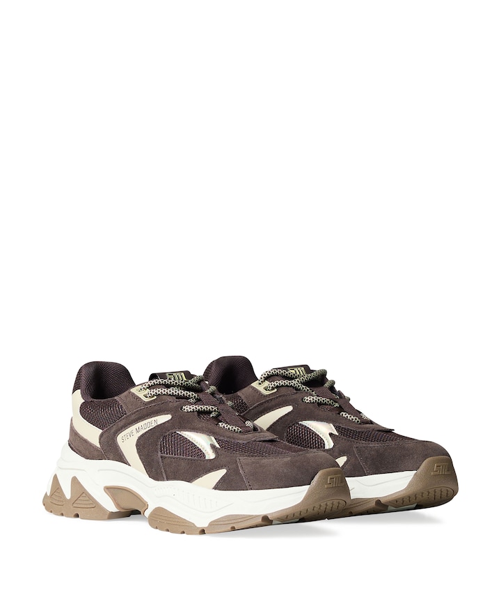 Ample dames sneakers bruin