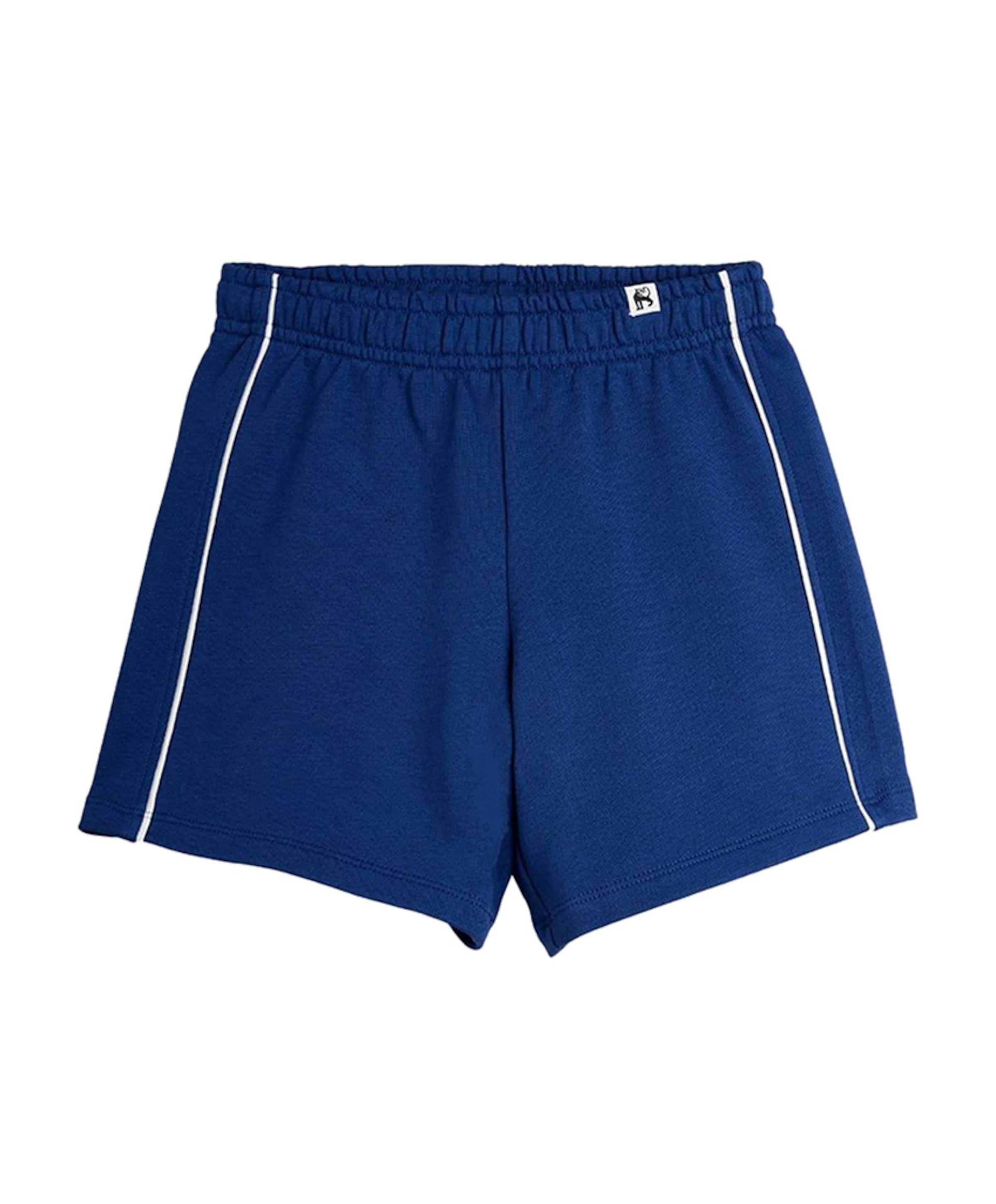 Plain piping sweatshorts jongens korte broek blauw