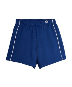 Plain piping sweatshorts jongens korte broek blauw