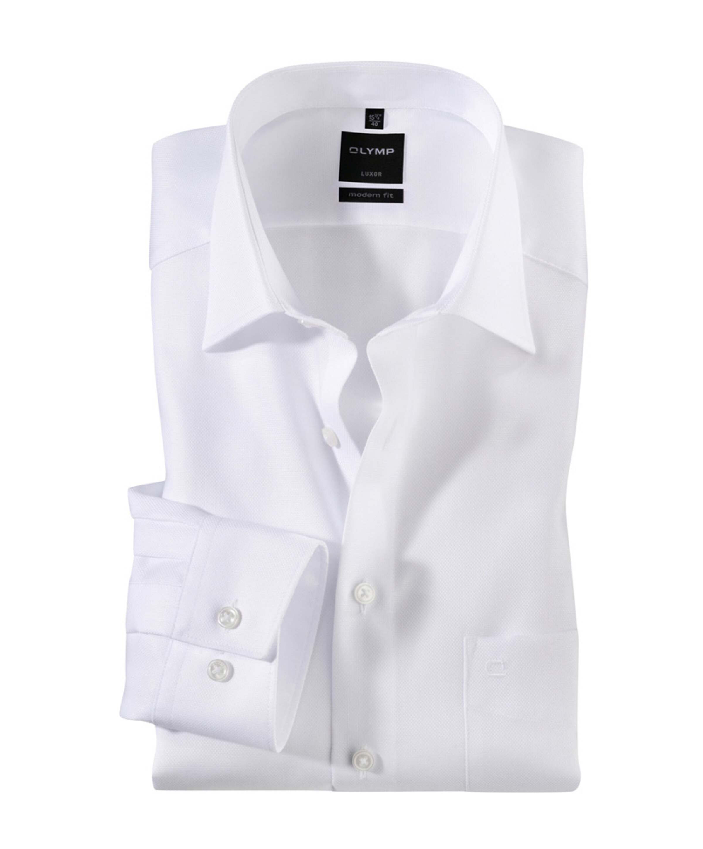 Heren overhemd lange mouw wit