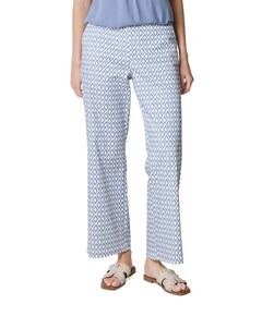 Wide leg dames broek blauw