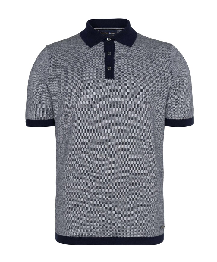 Heren polo blauw