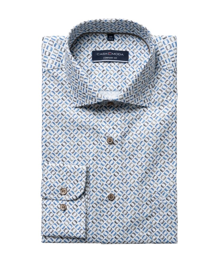 Overhemd lange mouw blauw