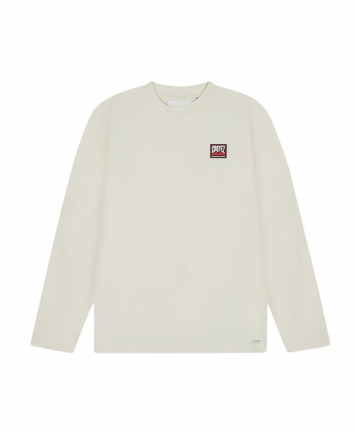 Heren longsleeve ecru