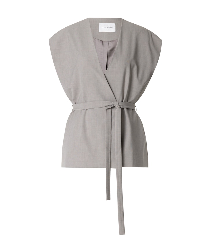 Dames gilet beige