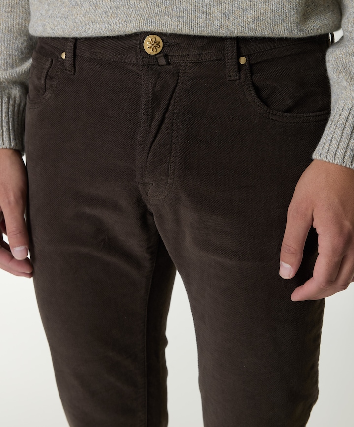 Bard Slim 5 pkt heren broek bruin