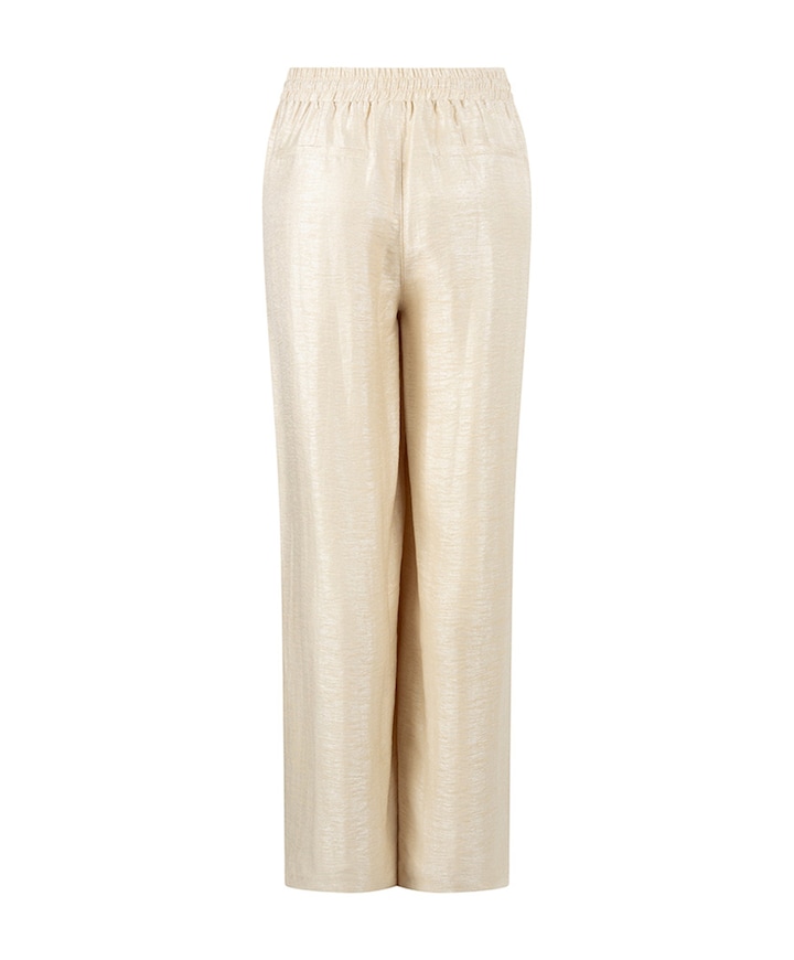 Shimmer Wide-Leg dames broek beige