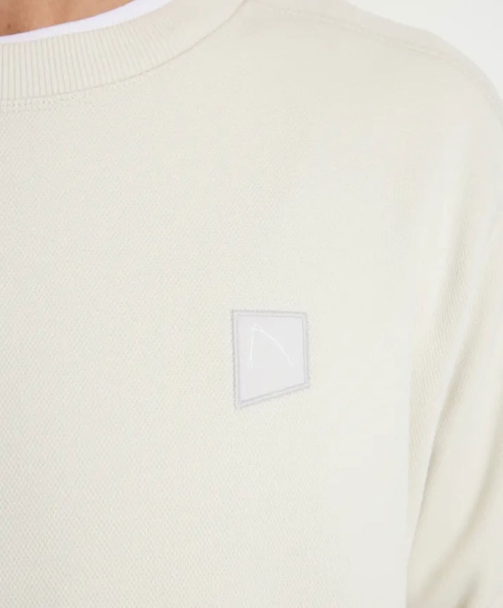 Heren longsleeve ecru