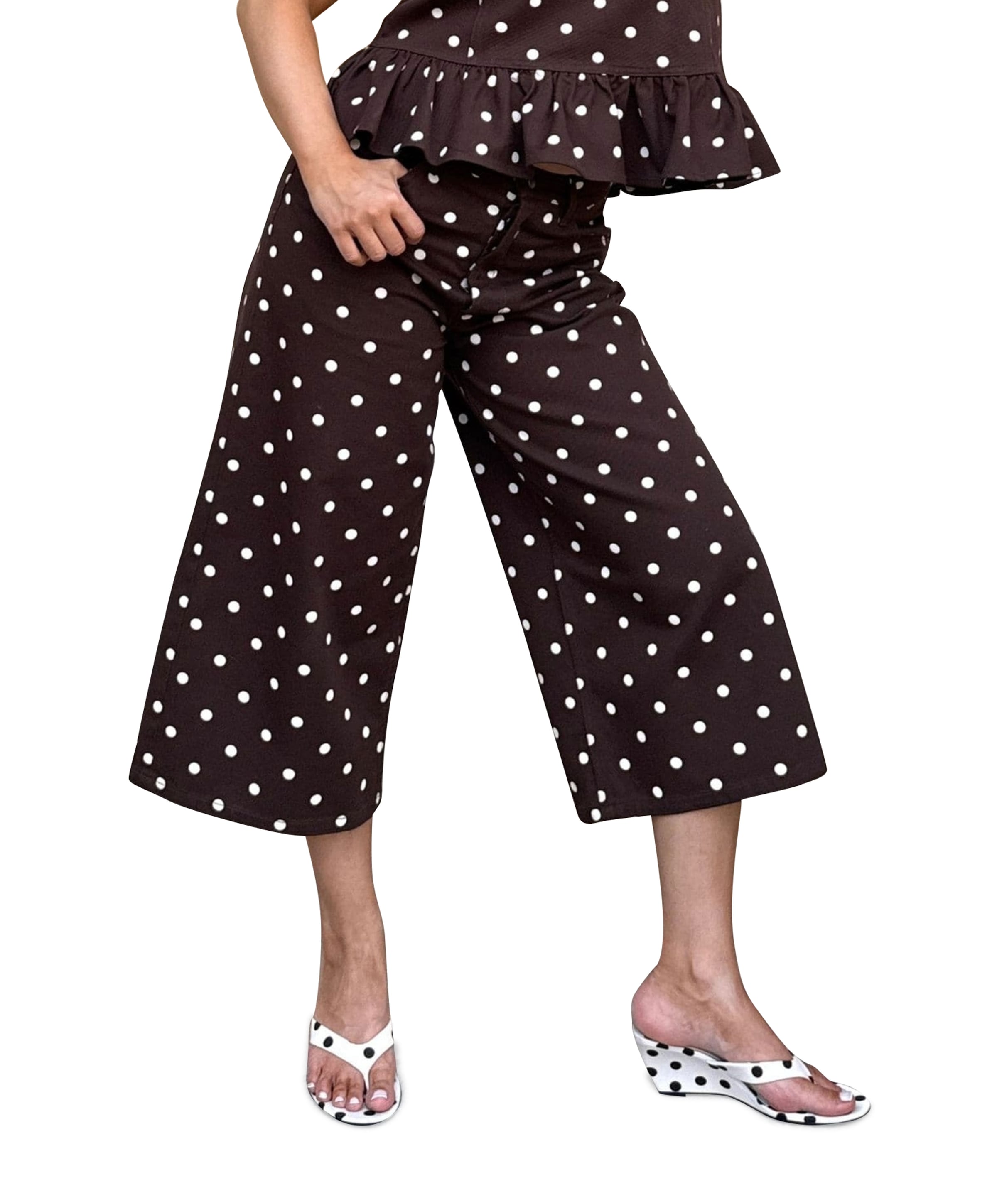 ROSALIE PRINT dames jeans bruin