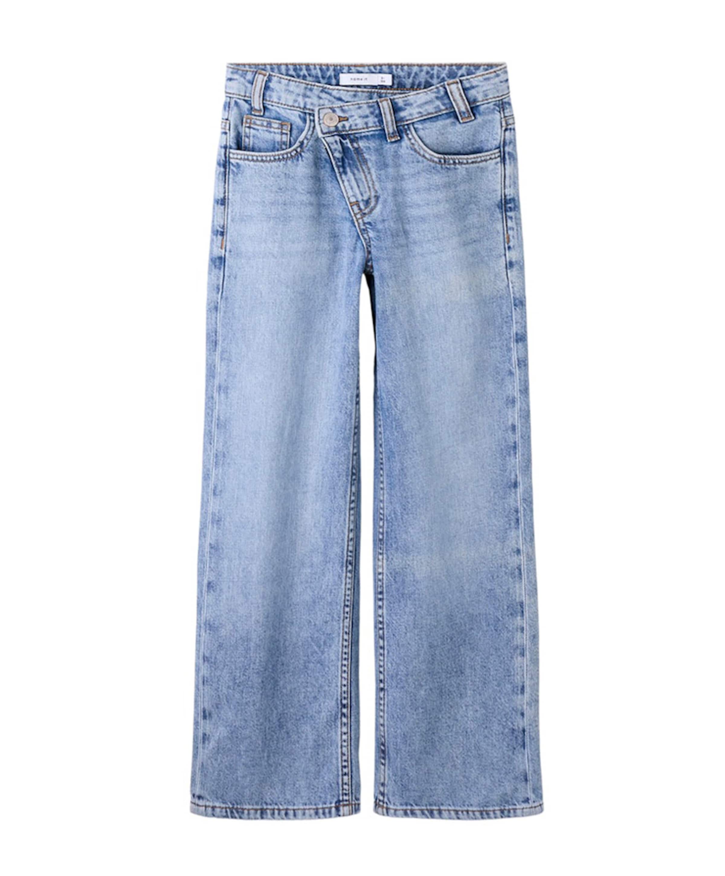 NKFROSE WIDE ASYM CLOSURE JEANS 224 meisjes jeans blauw