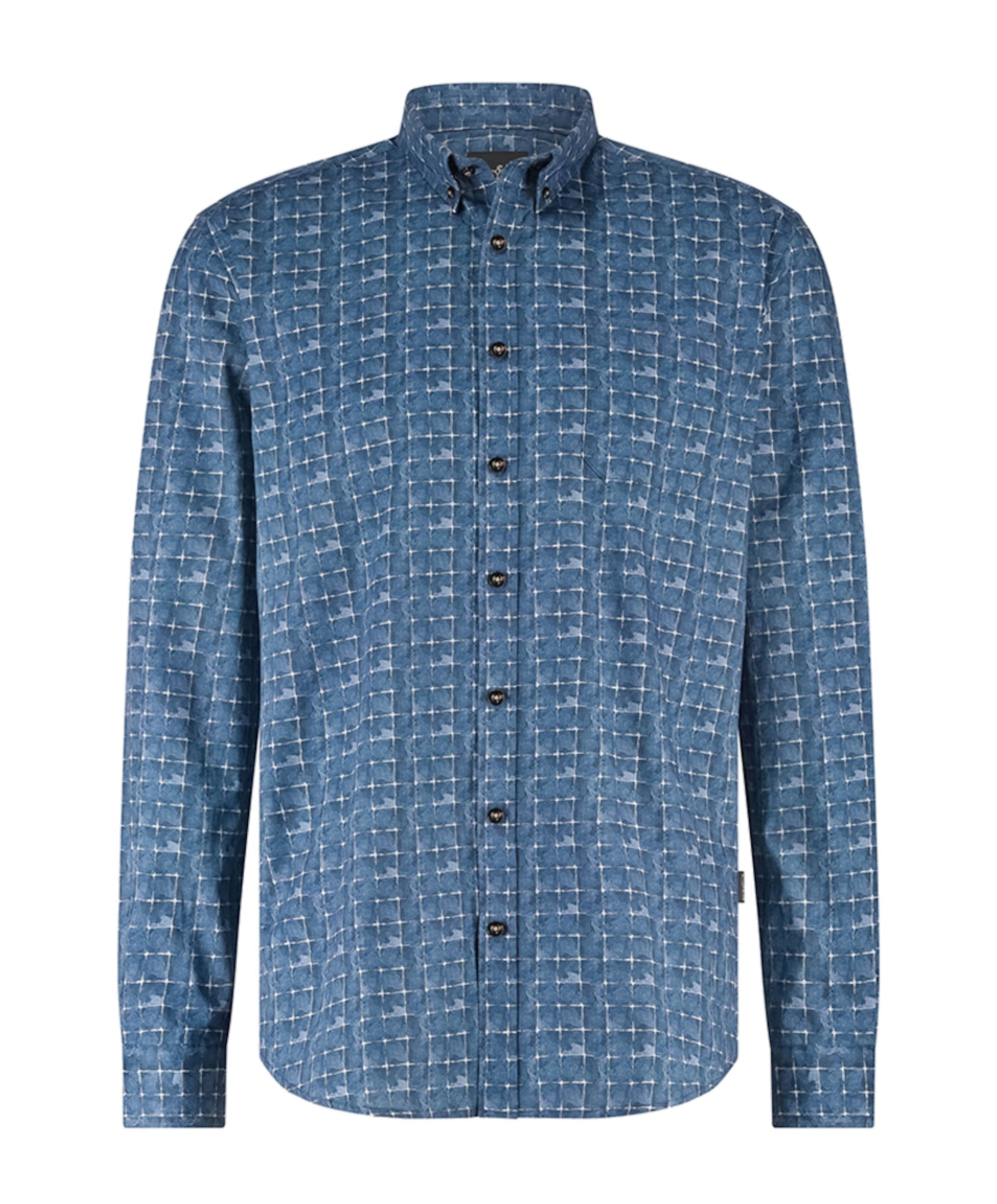 Overhemd lange mouw blauw