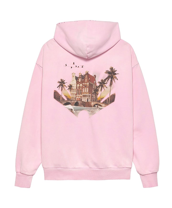 Heren hoodie roze