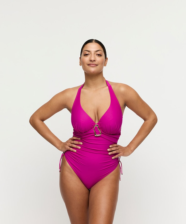 Dames badpak roze