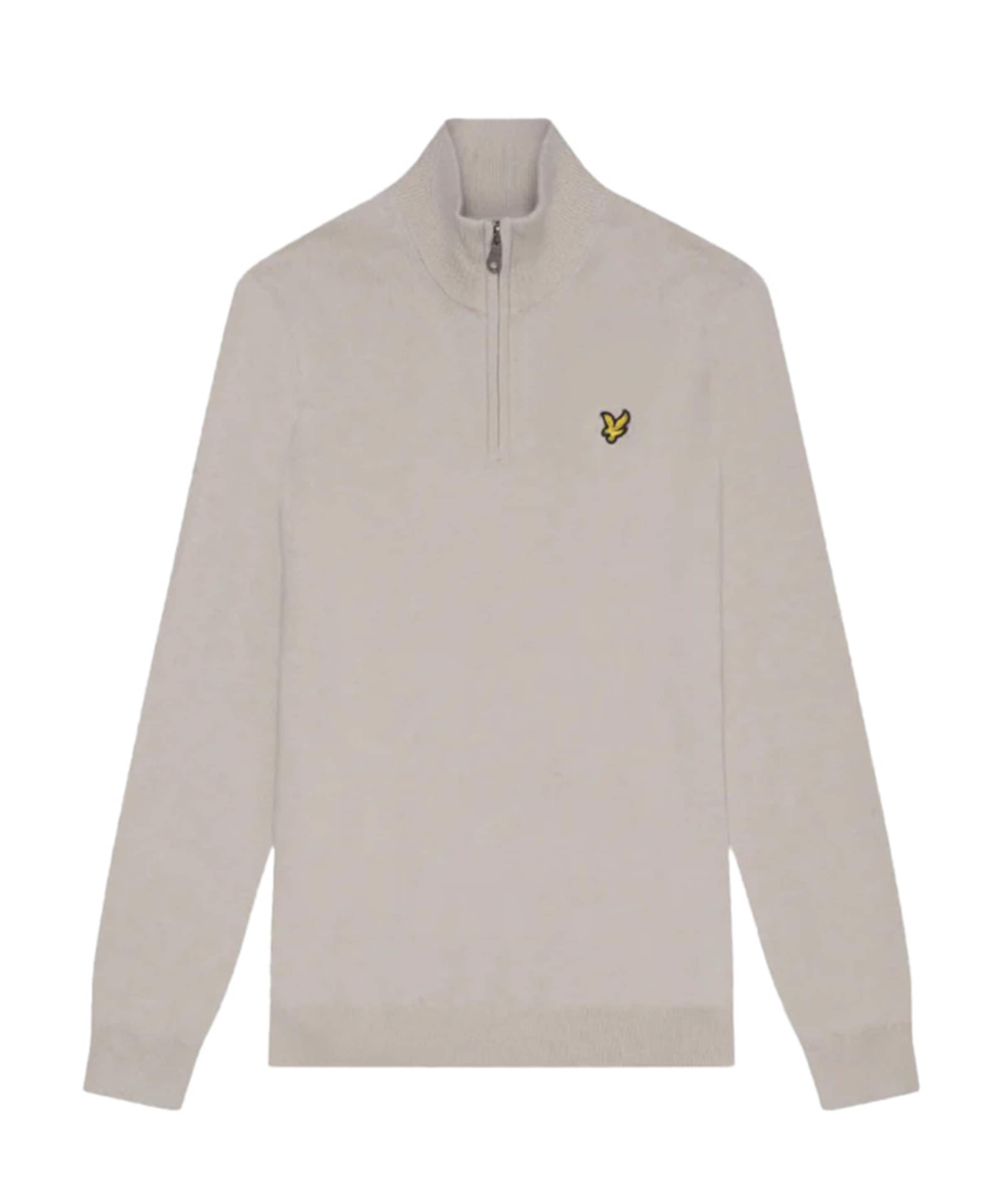 Heren trui met rits beige