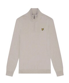 Heren trui met rits beige