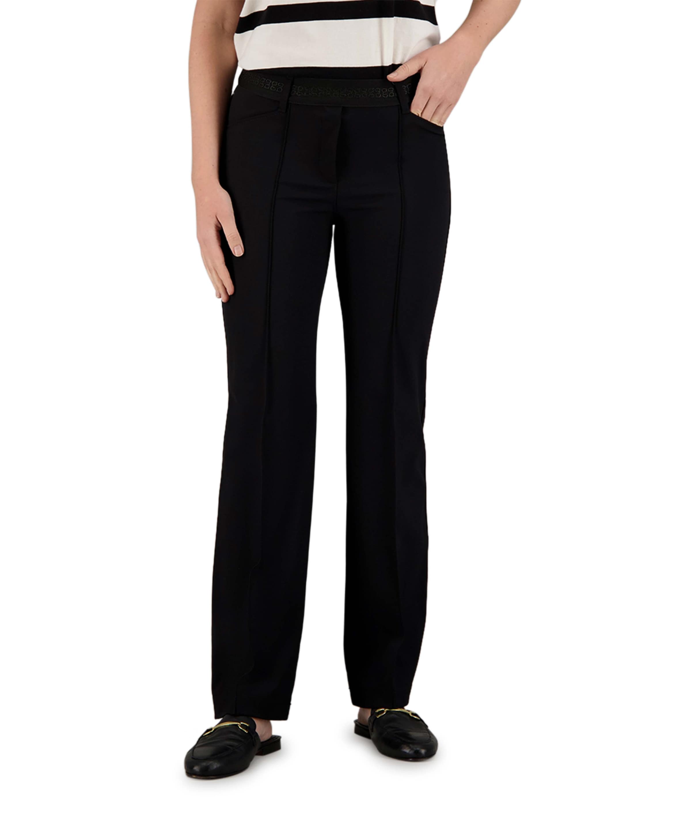 Pull On Slim broek zwart