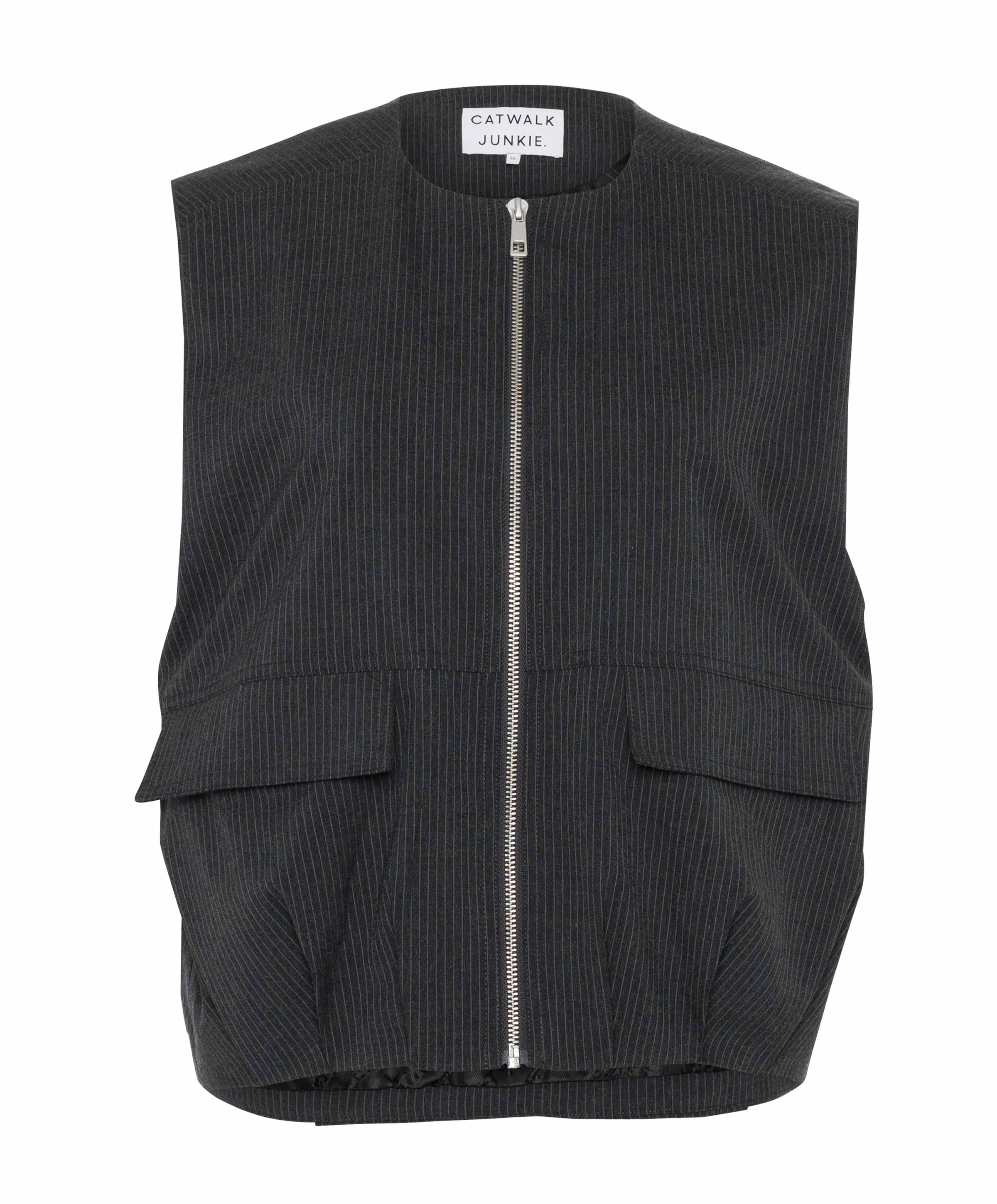Dames gilet grijs