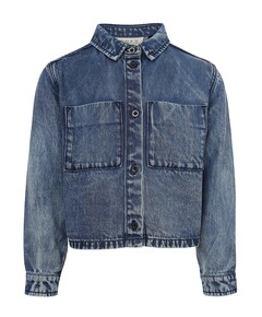 Meisjes blouse lange mouw blauw