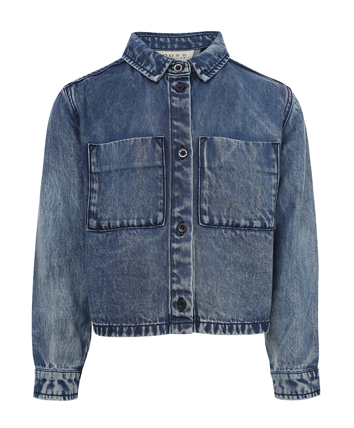 Meisjes blouse lange mouw blauw