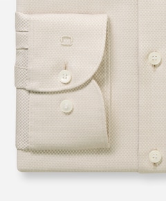 Heren overhemd lange mouw beige