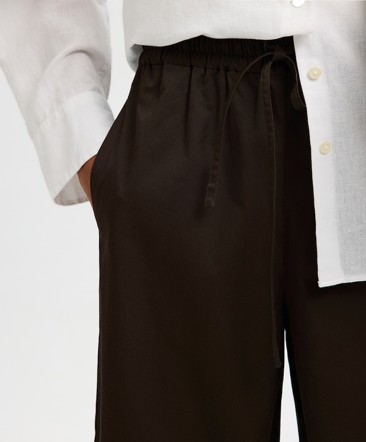 SLFLOOSE BARREL JUMA HW dames broek bruin