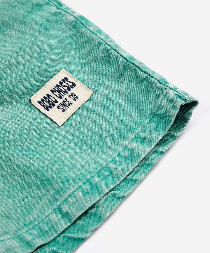 Woven bermuda jongens korte broek groen