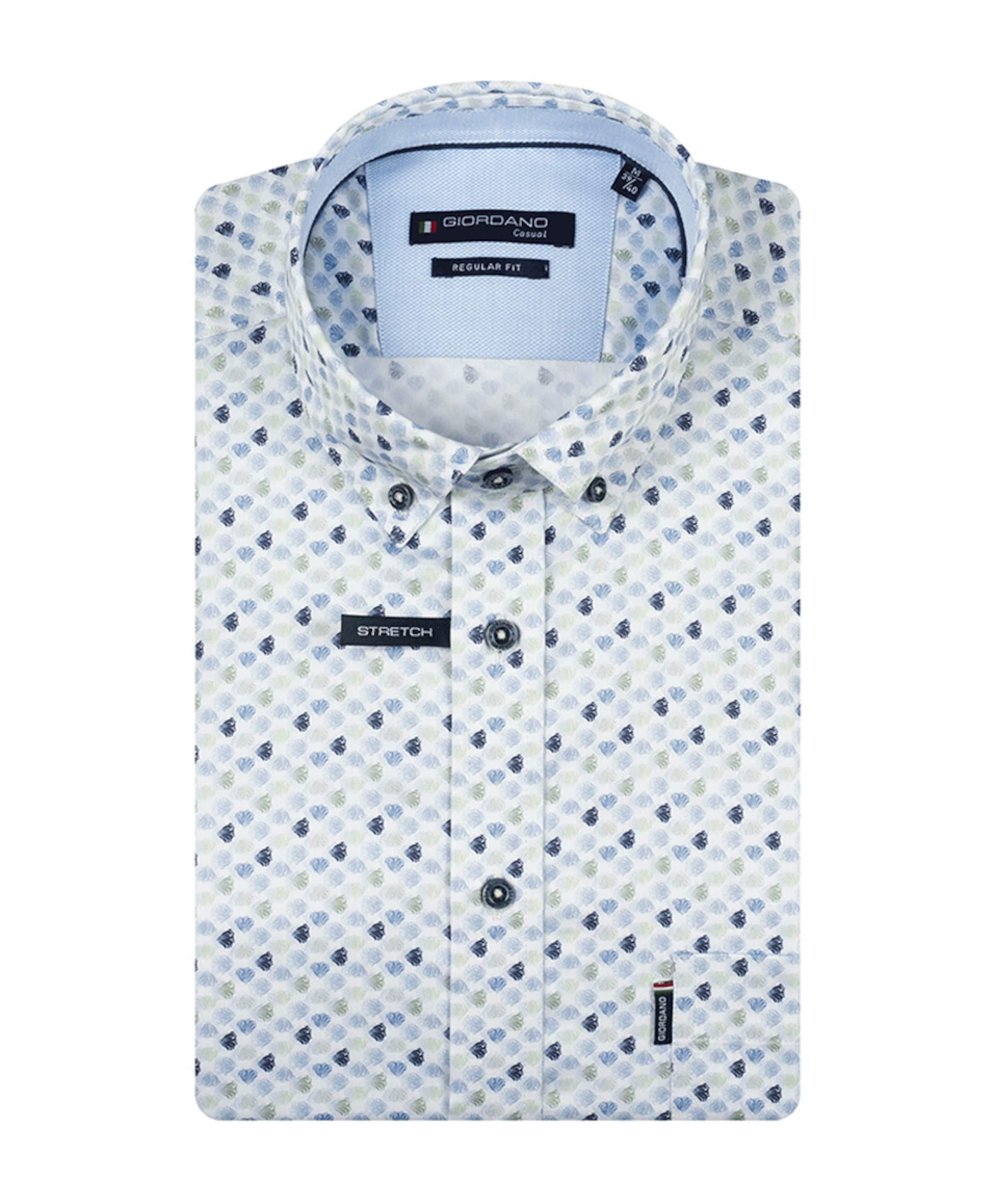 Heren overhemd lange mouw groen