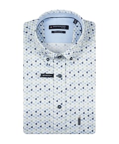 Heren overhemd lange mouw groen