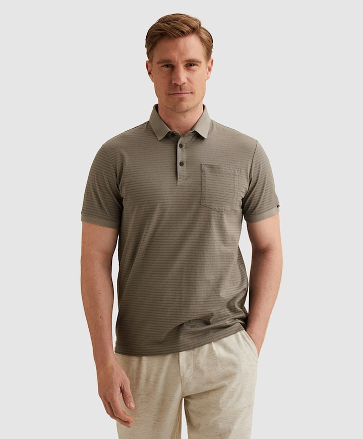 Heren polo grijs