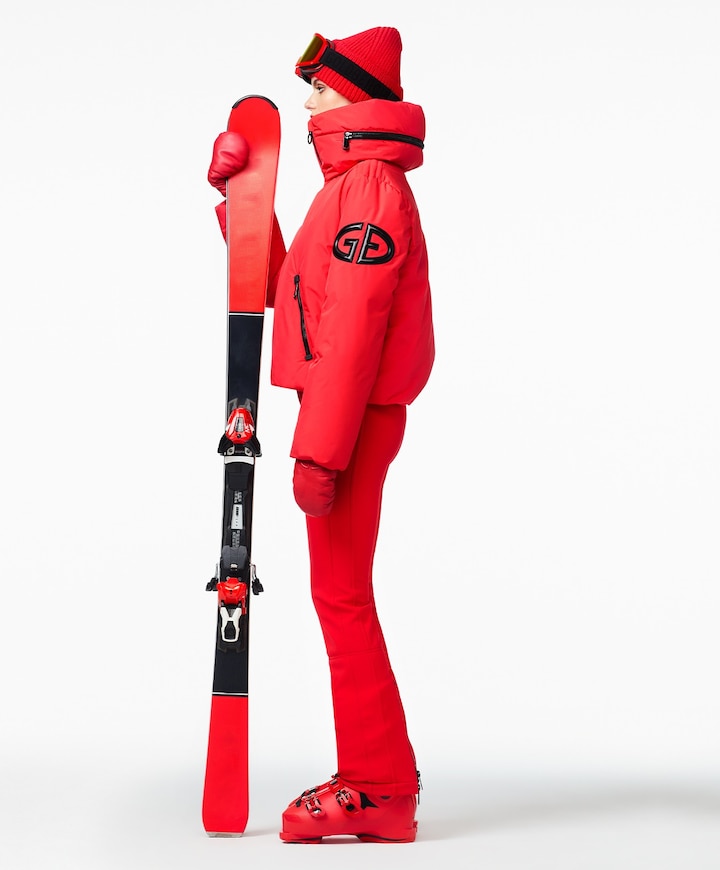 Dames ski-jas rood