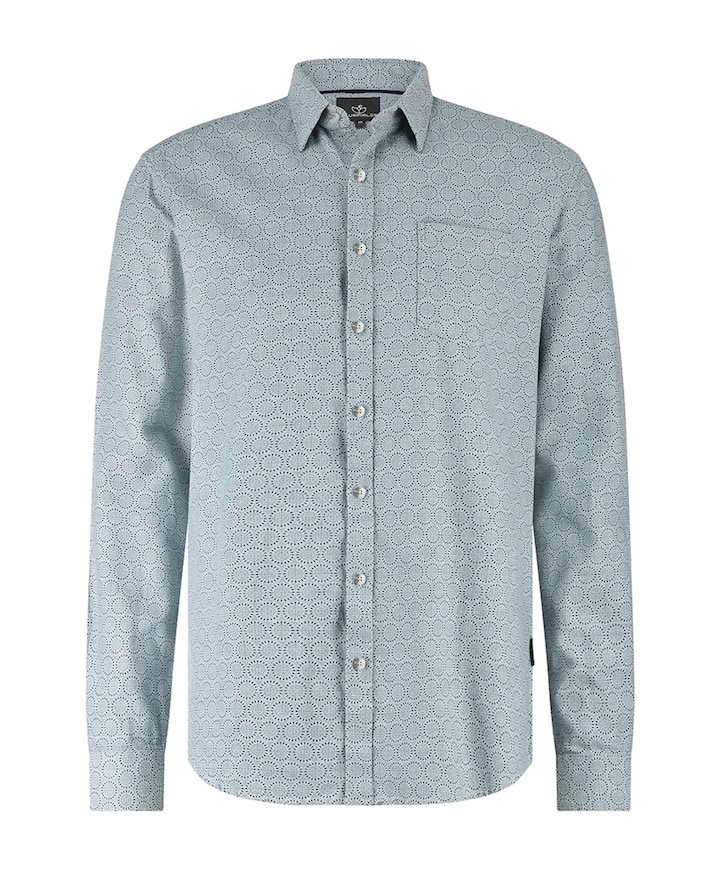 Overhemd lange mouw blauw