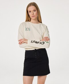 Dames longsleeve ecru