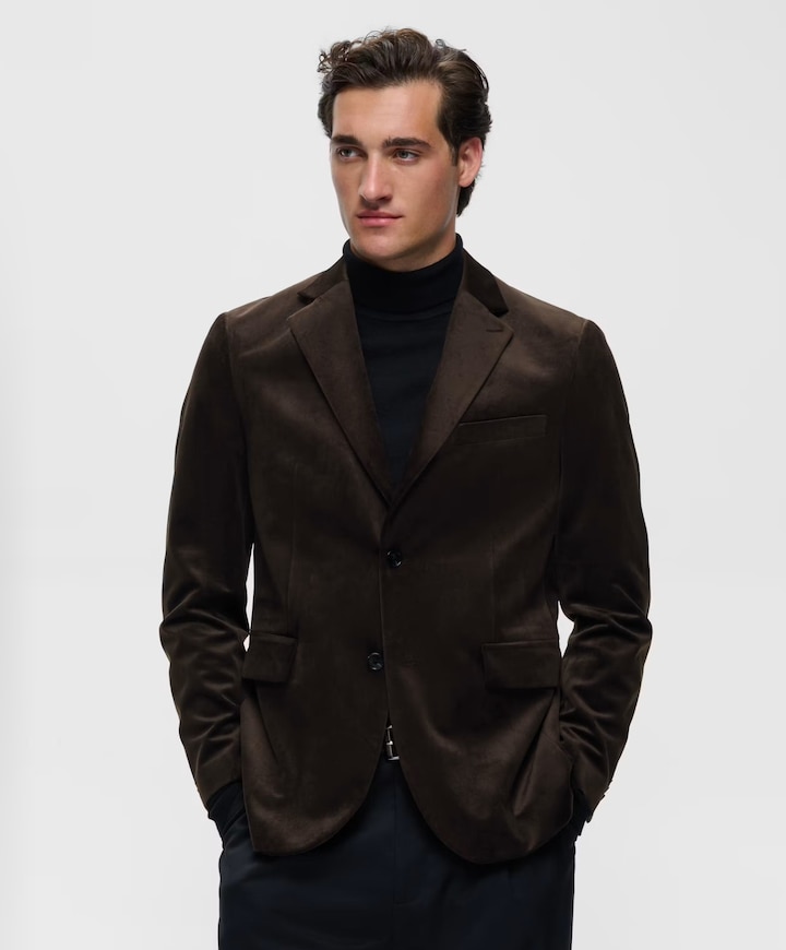 Heren colbert bruin