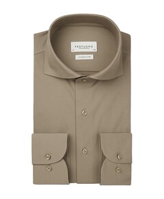 Overhemd lange mouw bruin